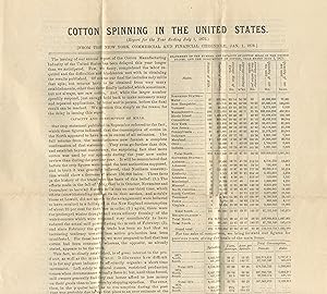 Cotton spinning in the United States (Report for the year ending July 1, 1875.) [From the New Yor...