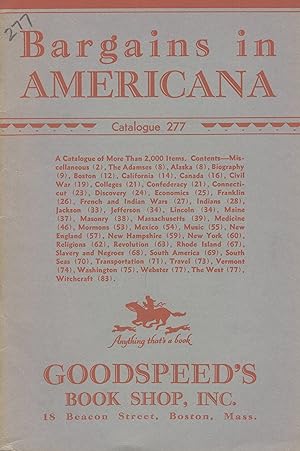 Bargains in Americana [cover title] [No. 277]