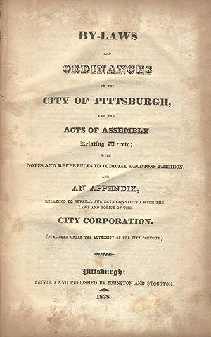 By-laws and ordinances of the city of Pittsburgh