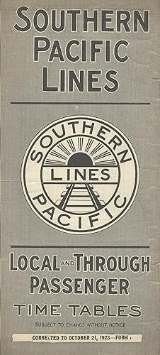 Southern Pacific Lines. Local and through passengers. Time tables [panel title]