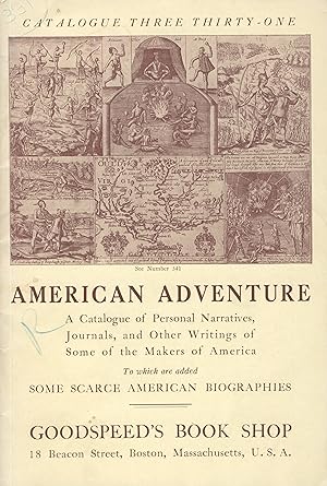American adventure: A catalogue of personal narratives, journals, and other writings of some of t...