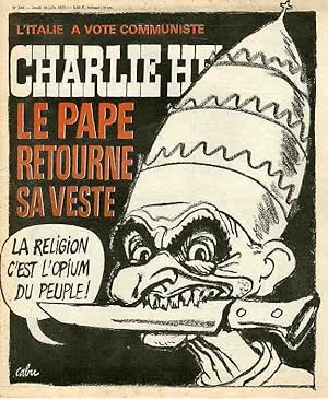 "CHARLIE HEBDO N°240 du 19/6/1975" CABU : LE PAPE RETOURNE SA VESTE (L'Italie a voté Communiste)