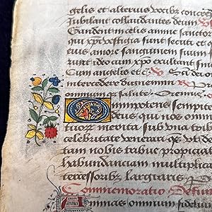 Book of Hours Leaf with manufacturers touches (Dutch, 15th century)