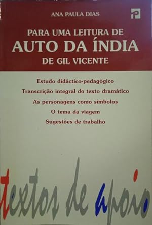 PARA UMA LEITURA DE AUTO DA ÍNDIA DE GIL VICENTE.
