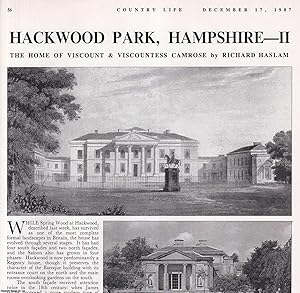 Hackwood Park, Hampshire: Home of Viscount and Viscountess Camrose. Several pictures and accompan...