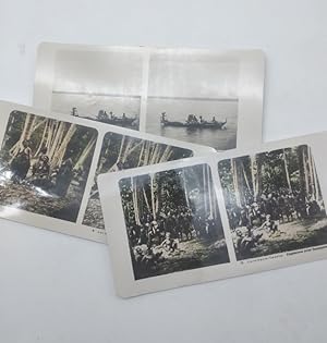 Carolinen Inseln. 3 fotografie originali stereoscopiche etnografiche relative alle isole Caroline