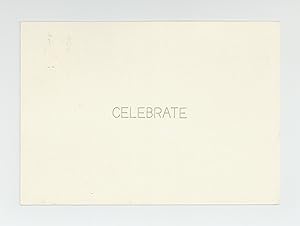 Exhibition postcard: Celebrate (6 September-1 October 1977)