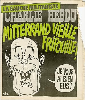 "CHARLIE HEBDO N°265 du 11/12/1975" CABU : MITTERRAND VIEILLE FRIPOUILLE !