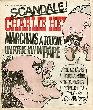 "CHARLIE HEBDO N°274 du 12/2/1976" CABU : MARCHAIS A TOUCHÉ UN POT-DE-VIN DU PAPE