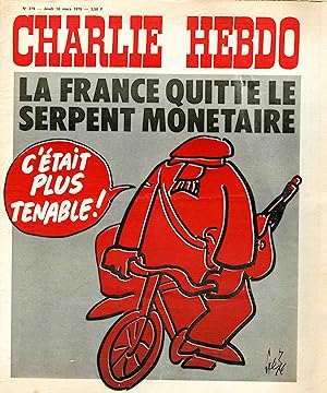 "CHARLIE HEBDO N°279 du 18/3/1976" Gébé : LA FRANCE QUITTE LE SERPENT MONÉTAIRE