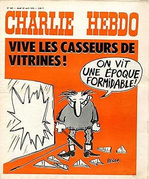 "CHARLIE HEBDO N°284 du 22/4/1976" REISER : VIVE LES CASSEURS DE VITRINES !