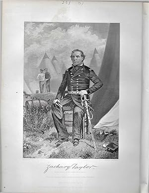 Zachary Taylor, Steel Engraved Portrait, with Facsimile Signature