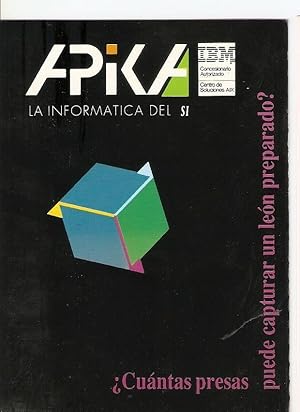 Postal 027669 : Apica, La Informatica del SI, IBM Concesionario Autorizado, Centro de Soluciones AIX