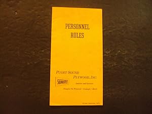 Personnel Rules Puget Sound Plywood Inc 9/75