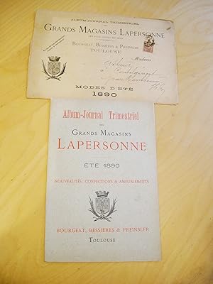 Album Journal trimestriel des Grands Magasins Lapersonne (Midica actuel) Toulouse Été 1890 Nouvea...