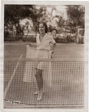 Original photograph of Fay Wray on a tennis court, circa 1933