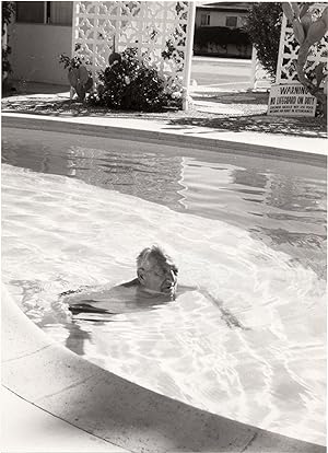 Original photograph of Fritz Lang swimming, circa 1970s