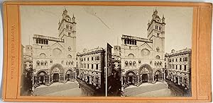 Italie, Gênes, Cathédrale, vintage stereo print, ca.1870