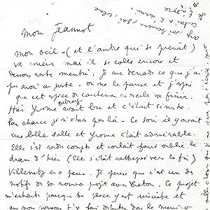 Lettre autographe signée à Jean Marais