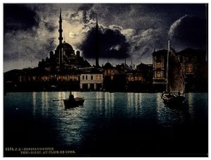 Türkei, Konstantinopel, Yéni-Djami bei Mondschein