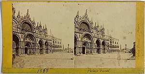 Italie, Venise, Palais Ducal, vintage stereo print, ca.1865