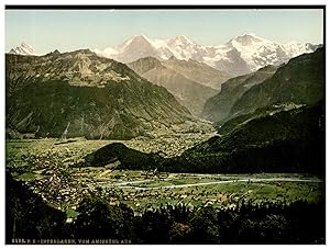 Schweiz, Berner Oberland, Interlaken mit Eiger, Mönch und Jungfrau, vom Amisbühl