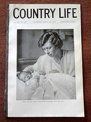 Country Life Magazine. No.1367. 17th March 1923. H.R.H. Princess Mary, Viscountess Lascelles, wit...
