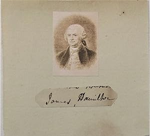 CLIPPED SIGNATURE OF JAMES HAMILTON [1710-1783], COLONIAL GOVERNOR OF PENNSYLVANIA, MAYOR OF PHIL...