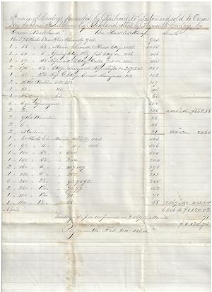 1864 - Manuscript invoice to the largest shipbuilder in New England from the largest rope maker i...