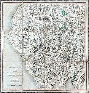 Cary's Map of the Lakes, in Cumberland, Lancashire and Westmoreland, with their surrounding Mount...