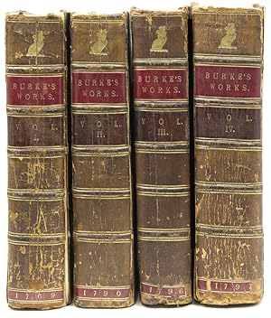 [Sammelband of 21 works by or in response to Edmund Burke, bound in four volumes, from the librar...