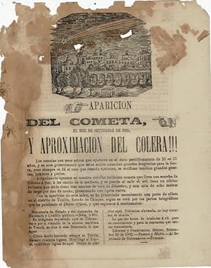 Aparicion del cometa, el mes de setiembre de 1882, y aproximacion del colera!!!