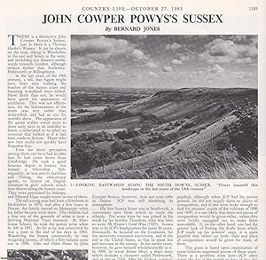 John Cowper Powys' Sussex: Philosopher, Novelist and Poet (1872-1963). Several pictures and accom...