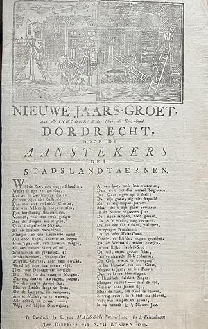 New years Wish 1811 | Nieuwe jaars-groet Dordrecht door de aanstekers der stads-landtaernen, N. v...