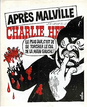 "CHARLIE HEBDO N°351 du 4/8/1977" CABU : APRÈS MALVILLE / REISER : LE NUCLÉAIRE OU L'ÂGE DE PIERRE ?