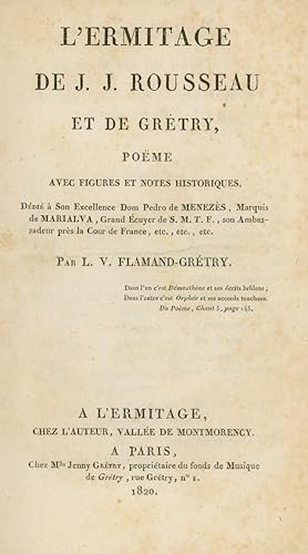 L'Ermitage de J. J. Rousseau et de Grétry. Poëme avec figures et notes historiques.