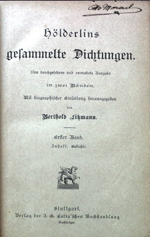 Hölderlins gesammelte Dichtungen. Bd. 1.