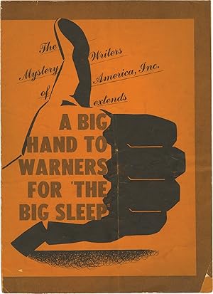 The Big Sleep (Original The Mystery Writers of America, Inc. Extends a Big Hand to Warners for 'T...