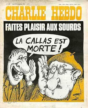 "CHARLIE HEBDO N°358 du 22/9/1977" NICOULAUD : LA CALLAS EST MORTE / ENGAGEZ-VOUS DANS LES PARAS