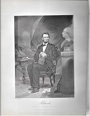 Abraham Lincoln, Steel Engraved Portrait, with Facsimile Signature