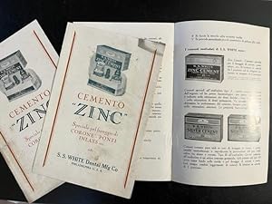 Cemento Zinc. The S.S. White Dental, Philadelphia (Pieghevoli pubblicitari)