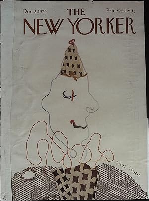 The New Yorker December 8, 1975 Paul Degen COVER ONLY