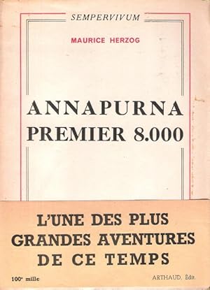 ANNAPURNA premier 8 000 . Complet de sa carte dépliante et de son bandeau éditeur