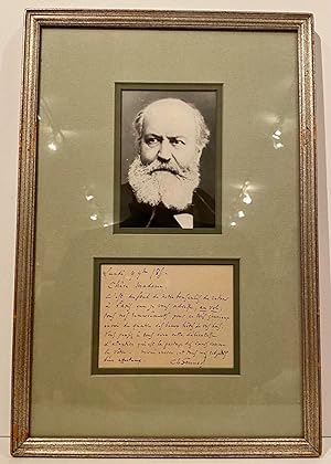 Framed Autograph Note with Photograph