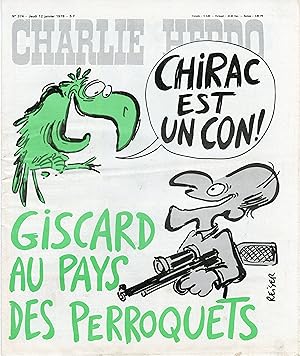 "CHARLIE HEBDO N°374 du 12/1/1978" REISER : GISCARD AU PAYS DES PERROQUETS