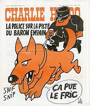 "CHARLIE HEBDO N°376 du 26/1/1978" Gébé : LA POLICE SUR LA PISTE DU BARON EMPAIN / Gébé : DEVINET...