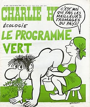 "CHARLIE HEBDO N°380 du 23/2/1978" WOLINSKI : LE PROGRAMME VERT / REISER : PARTOUZES EN MASQUES A...