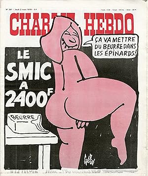 "CHARLIE HEBDO N°381 du 2/3/1978" Gébé : LE SMIC A 2400F / WOLINSKI : 100 PETITS VIEUX BRANLÉS A ...