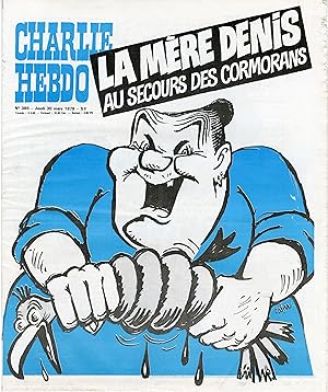 "CHARLIE HEBDO N°385 du 30/3/1978" CABU : LA MÈRE DENIS AU SECOURS DES CORMORANS / Gébé : LA JUSTICE