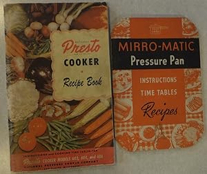 MIRRO MATIC PRESSURE PAN 1946 & PRESTO COOKER 1949 RECIPE BOOK INSTRUCTIONS & TIME TABLES